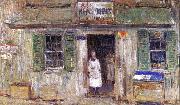 Childe Hassam News Depot at Cos Cob oil painting picture wholesale